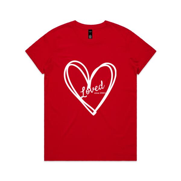 Loved Since 2003 - Womens Maple Tee Thumbnail