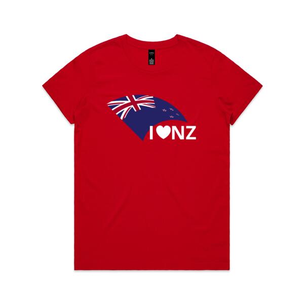 I Love NZ - Womens Maple Tee Thumbnail