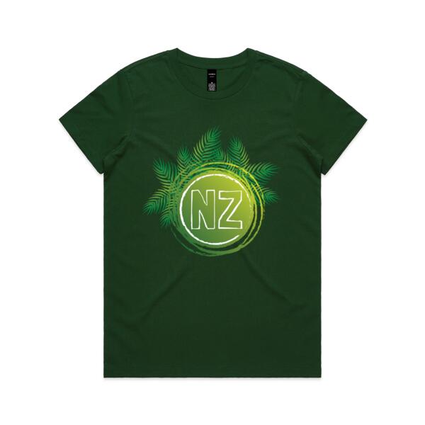 NZ Fern Kiwiana - Womens Maple Tee Thumbnail
