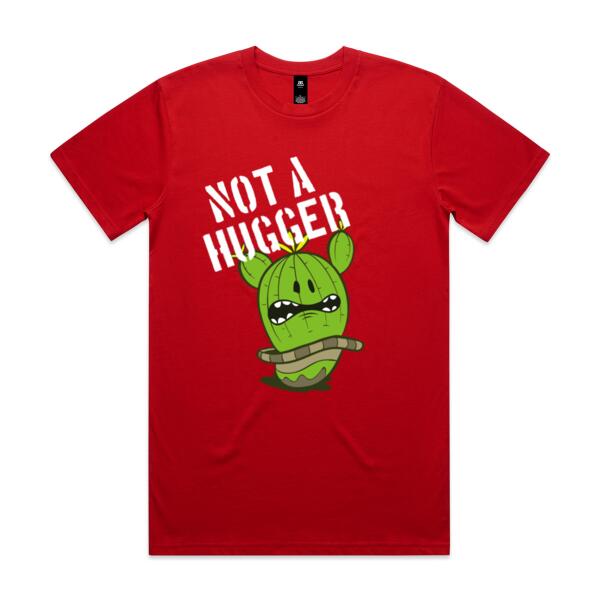 Not A Hugger - Custom Personalised T Shirt - Mens Staple T shirt Thumbnail