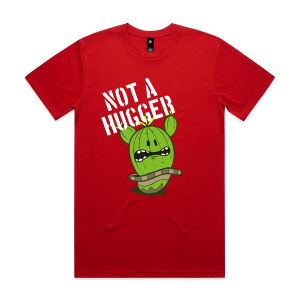 Not A Hugger - Custom Personalised T Shirt - Mens Staple T shirt 2 Thumbnail