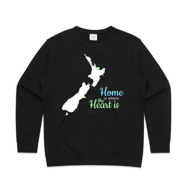 Home Is Where The Heart Is - Custom Personalised Country Crew - Womens Premium Crew Thumbnail