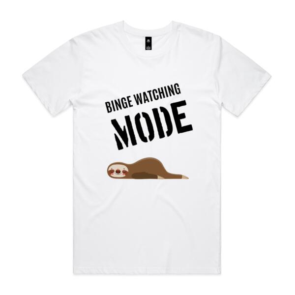 Binge Watching Mode - Mens Staple T shirt Thumbnail