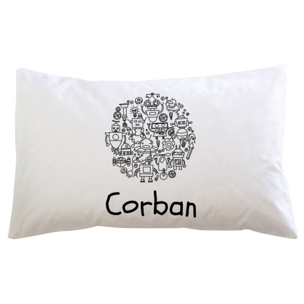 Robots Colour Me In  - Pillowcase  Thumbnail