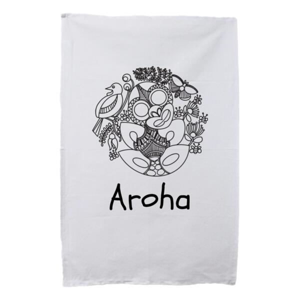 Kiwiana Colour Me In  - Tea Towel Thumbnail