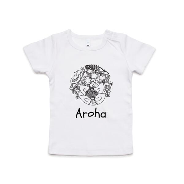 Kiwiana Colour Me In  - Kids Wee Tee Thumbnail