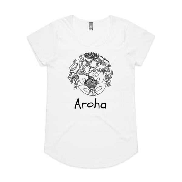 Kiwiana Colour Me In  - Womens Mali Tee Thumbnail