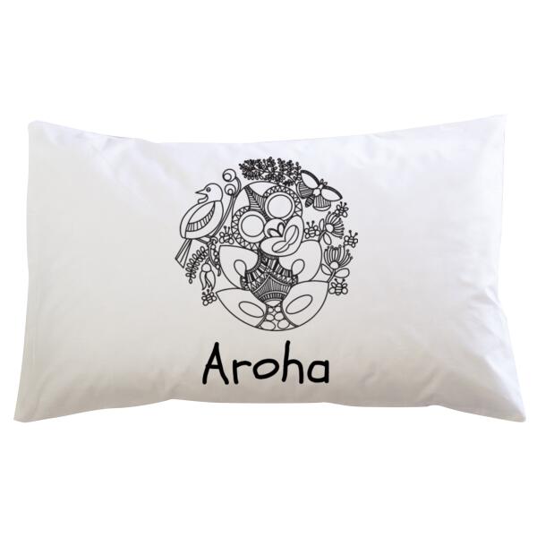 Kiwiana Colour Me In  - Pillowcase  Thumbnail