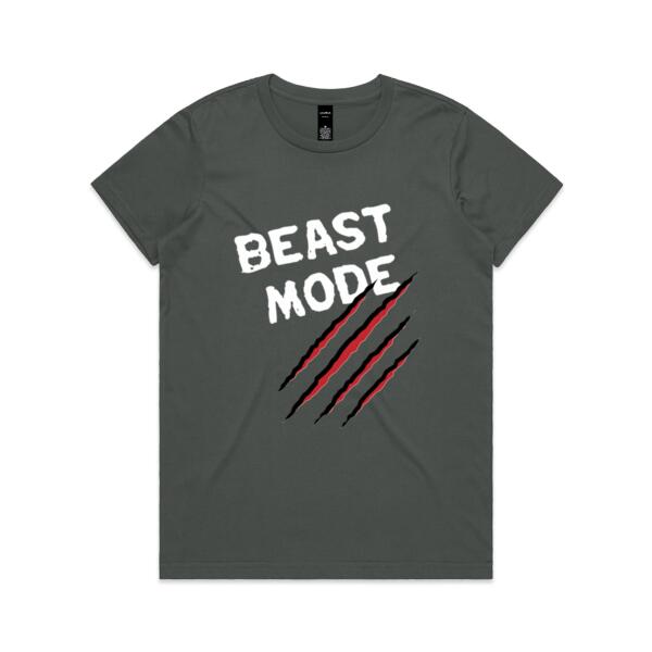 Beast Mode - Custom Personalised Fitness T Shirt - Womens Maple Tee Thumbnail