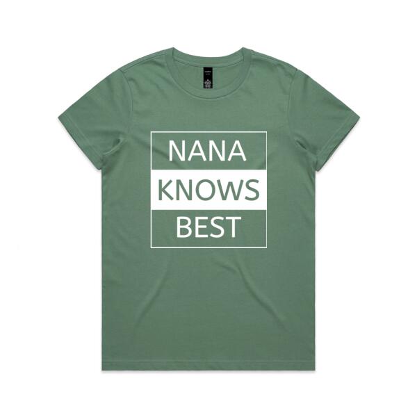 Nana Knows Best - Womens Maple Tee Thumbnail