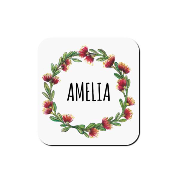 Pohutukawa - Coaster - Square Hardboard Thumbnail