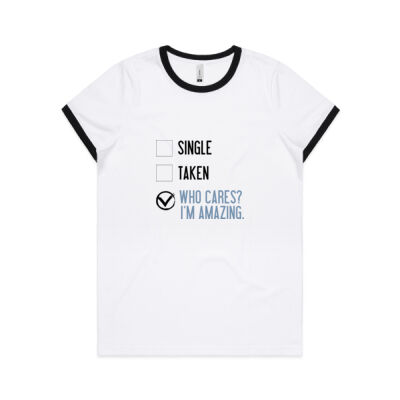 Single Taken Fabulous - Womens Ringer Tee Thumbnail