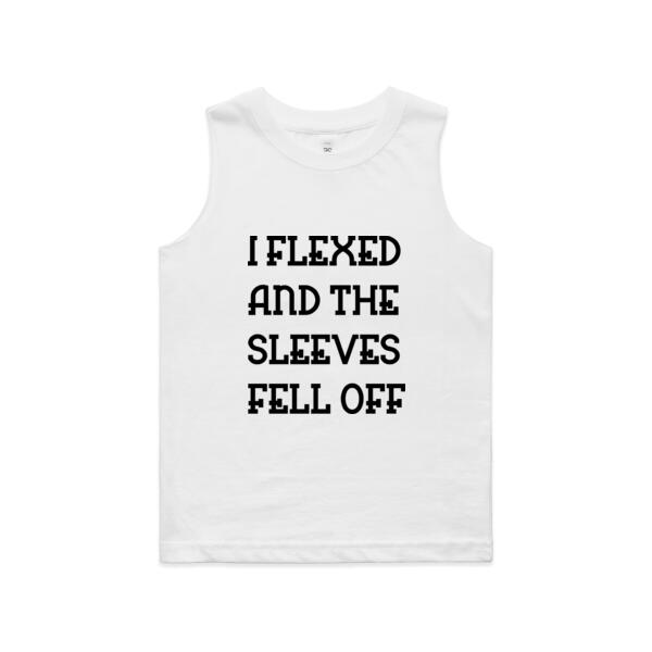 I flexed and the sleeves fell off - Kids Barnard Tank Thumbnail