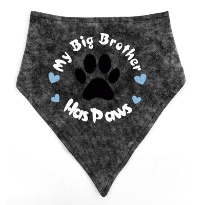 My Sibling Has Paws - Stonewash Bandana Bib Thumbnail