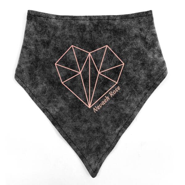 Geometric Heart Bib - Stonewash Bandana Thumbnail