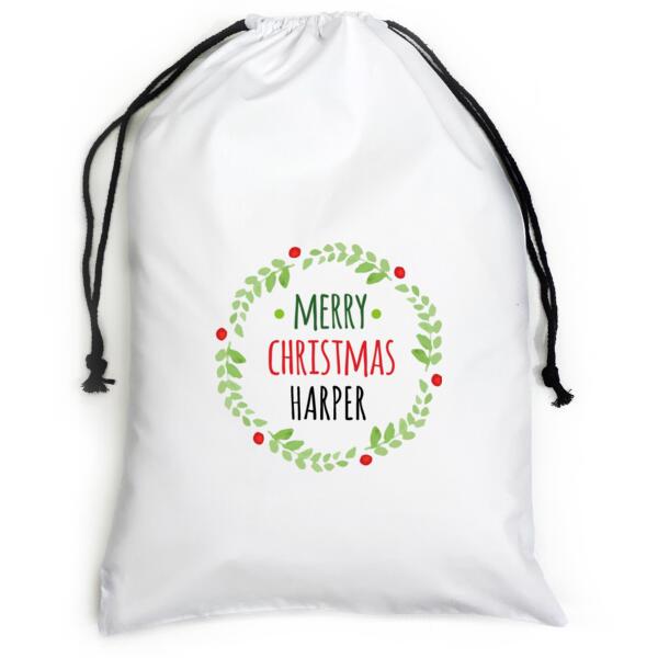 Holly - Large White Canvas Santa Sack Thumbnail