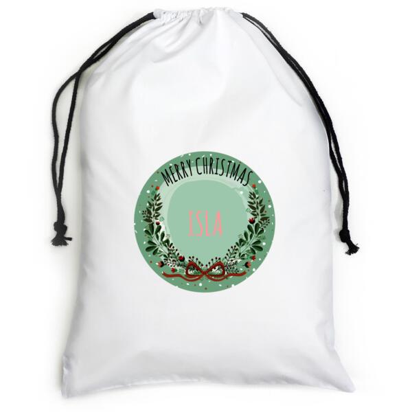 Vintage Floral - Large White Canvas Santa Sack Thumbnail