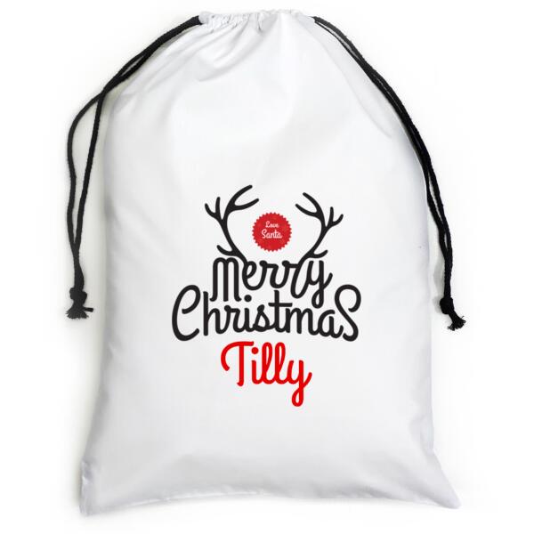 Antler - Large White Canvas Santa Sack Thumbnail
