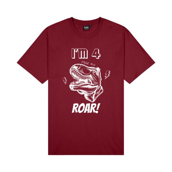 I'm 4 hear me roar - Kids Outline Tee Thumbnail
