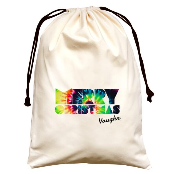 Tie Dye - Large Natural Canvas Santa Sack Thumbnail