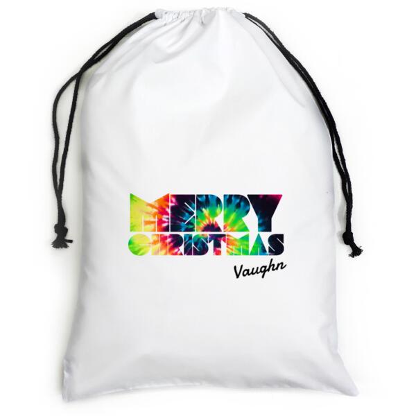Tie Dye - Large White Canvas Santa Sack Thumbnail