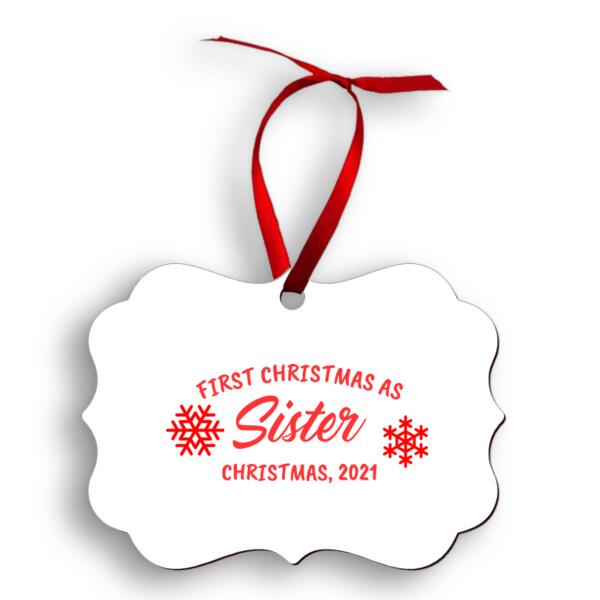 Personalised First Christmas - Benelux Aluminium Ornament Thumbnail