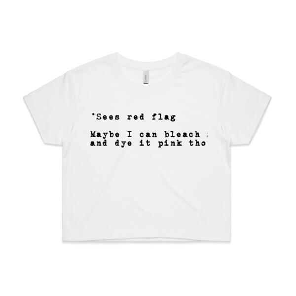 Red Flag - Womens Crop Tee Thumbnail