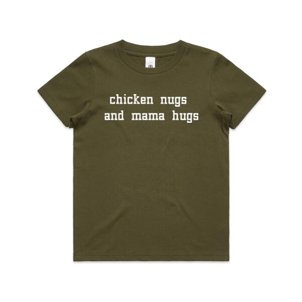 Chicken nugs and mama hugs - Kids Youth T shirt - Kids Youth T shirt Thumbnail