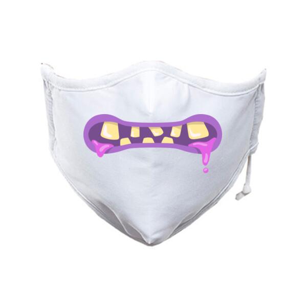Scary Purple Mouth and Teeth  - Face Mask Thumbnail