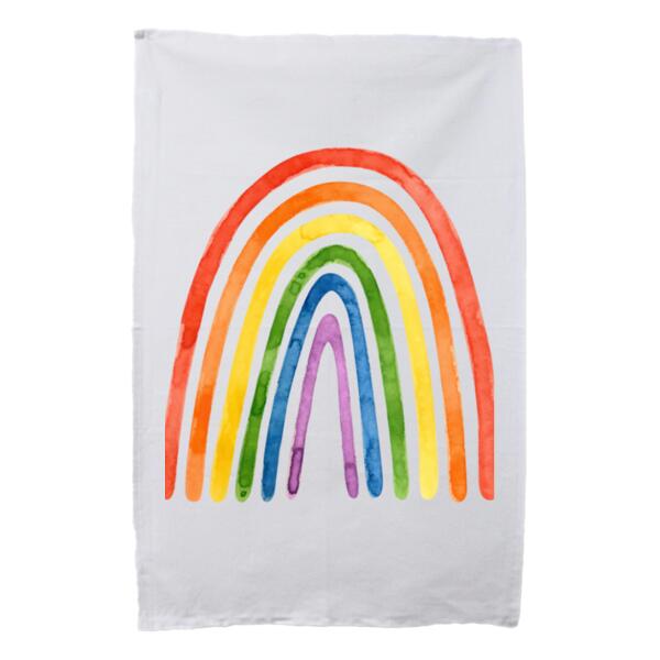Rainbow Canvas Poster Art - Tea Towel Thumbnail