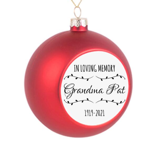 Memorial Bauble - Christmas Ball Ornament Thumbnail