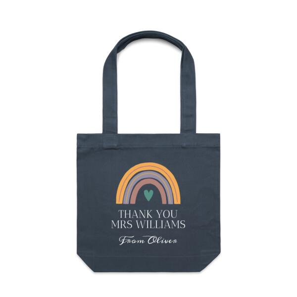 Thank you Rainbow with heart - Carrie Tote Bag  Thumbnail