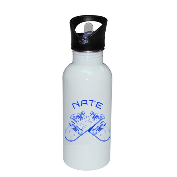 Skateboards - Stainless Bottle with Straw Top Thumbnail