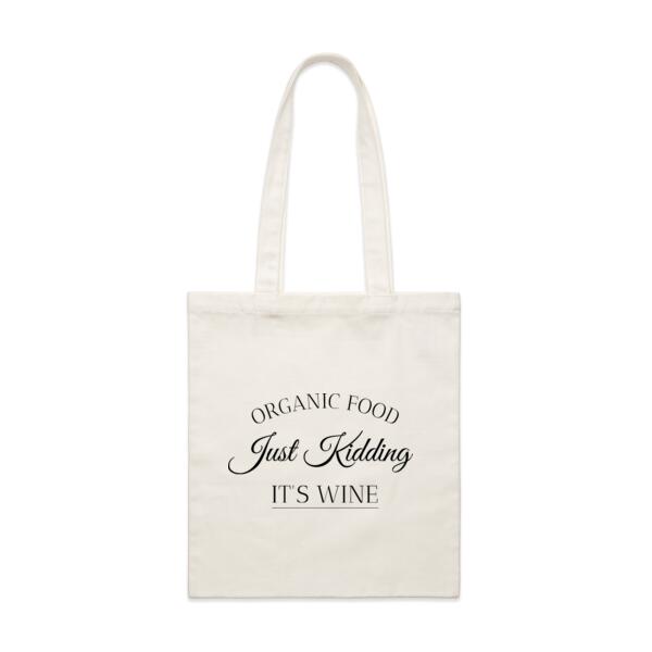 Organic Food - Just kidding - It's wine - Parcel Tote Thumbnail
