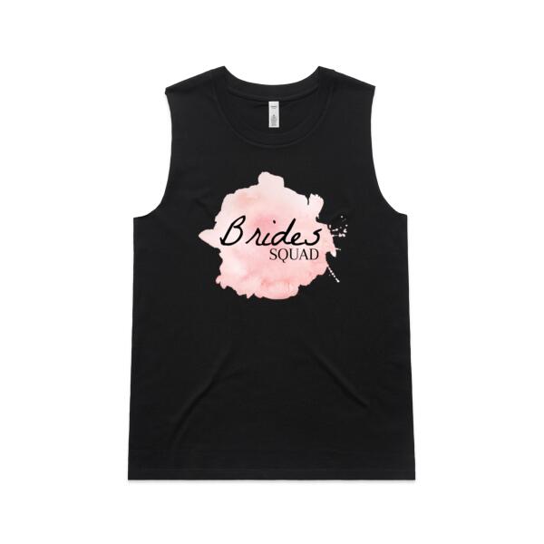Brides Squad Pink Watercolour - Womens Upside Tank Thumbnail