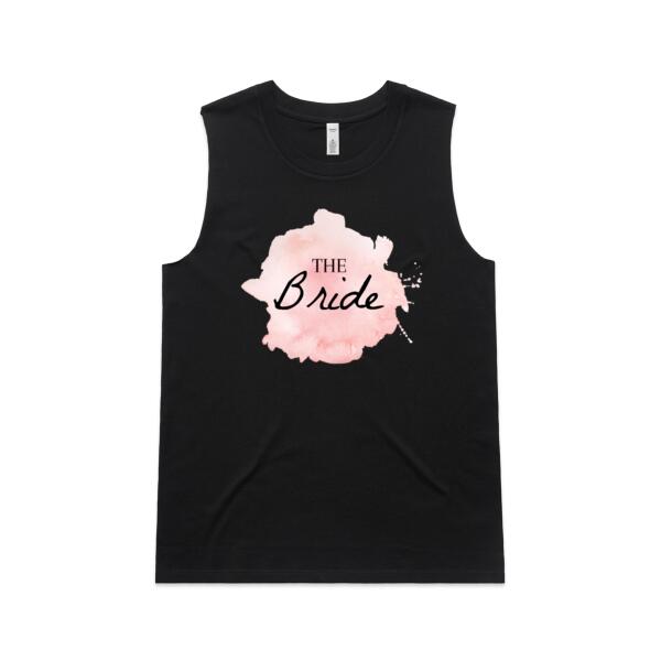 The Bride Pink Watercolour - Womens Upside Tank Thumbnail