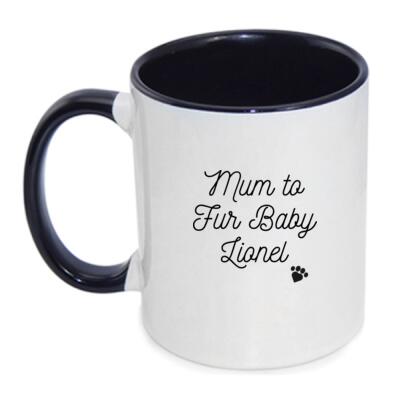 Mum to Fur Baby  - Inner Coloured Mug Thumbnail