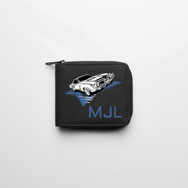 Vintage Car Personalised  - Recycled Zip Wallet Thumbnail