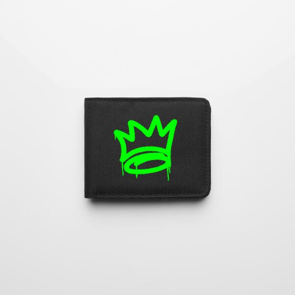 Spray paint crown - Recycled Fold Wallet Thumbnail
