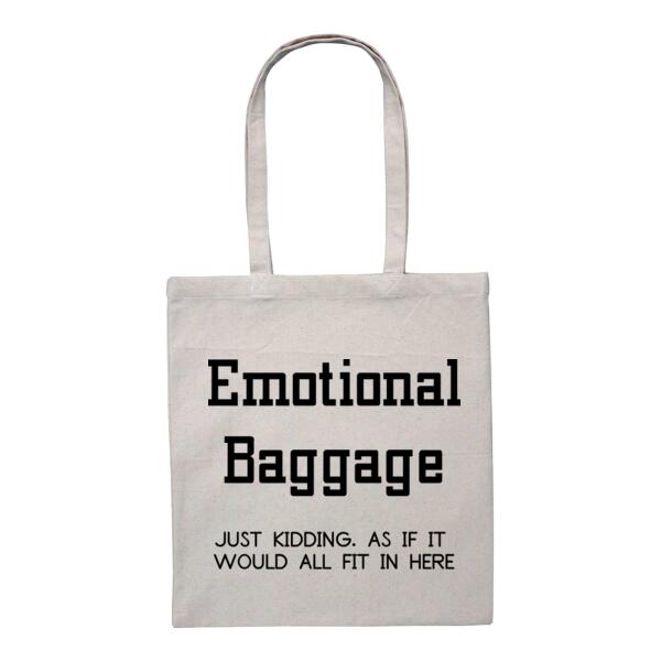 EMOTIONAL BAGGAGE - Heavy Duty Canvas Tote with Gusset  Thumbnail