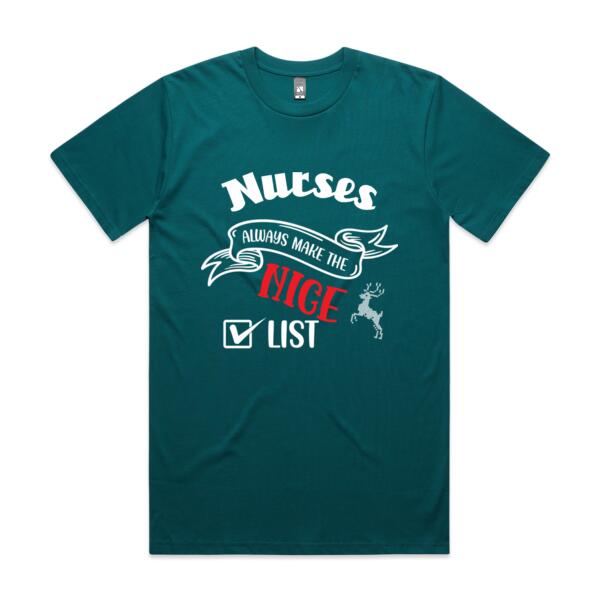 Nurses always make the nice list - Mens Staple T shirt Thumbnail