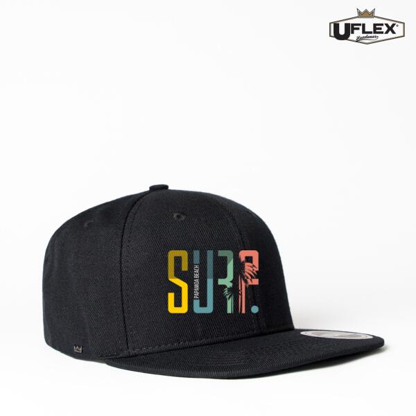 Surf Papamoa Beach - customisable - U Flex Snap Back Flat Peak Cap Thumbnail