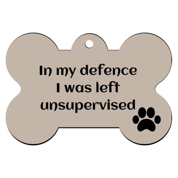 In my defence Pet Tag - Pet Tag Bone Thumbnail