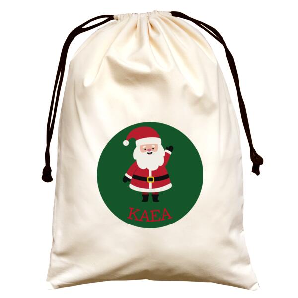 Santa - Large Natural Canvas Santa Sack Thumbnail