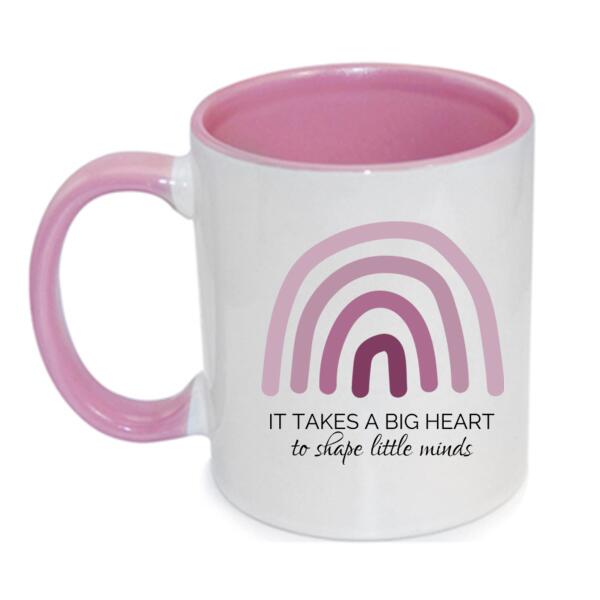 It takes a big heart - rainbow - Inner Coloured Mug Thumbnail