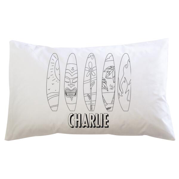 Surfboard Colour Me In - Pillowcase  Thumbnail