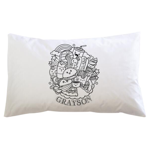 Fast Food Colour Me In - Pillowcase  Thumbnail