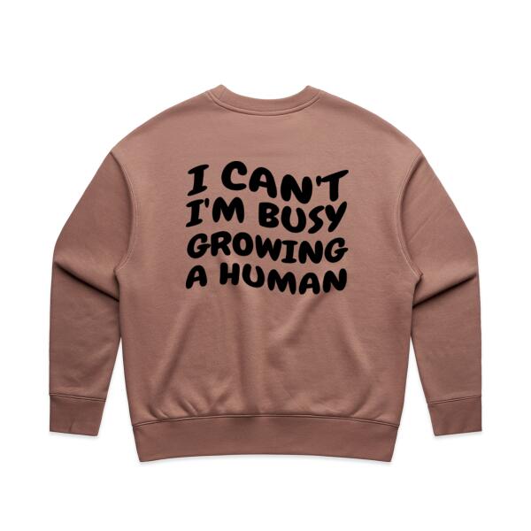 Busy Growing a Human - AS Colour Women's Relax Crew Thumbnail