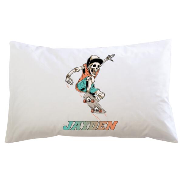 Personalised Skate Skeleton - Pillowcase  Thumbnail