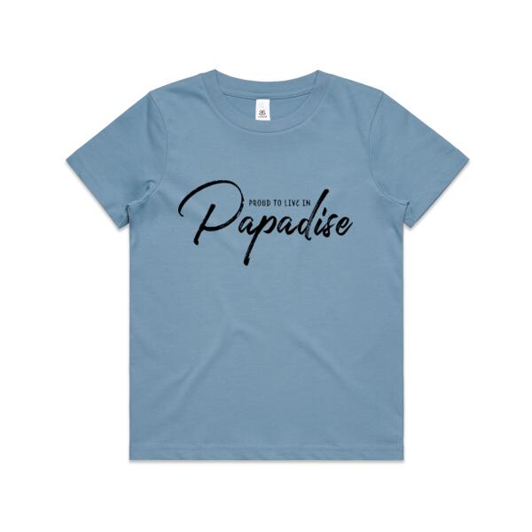 Proud to live in Papadise - AS Colour Kids Youth T shirt Thumbnail